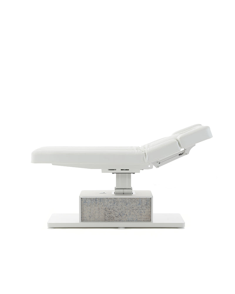 The Ben - White and grey massage table - with motor - with adjustable armrests